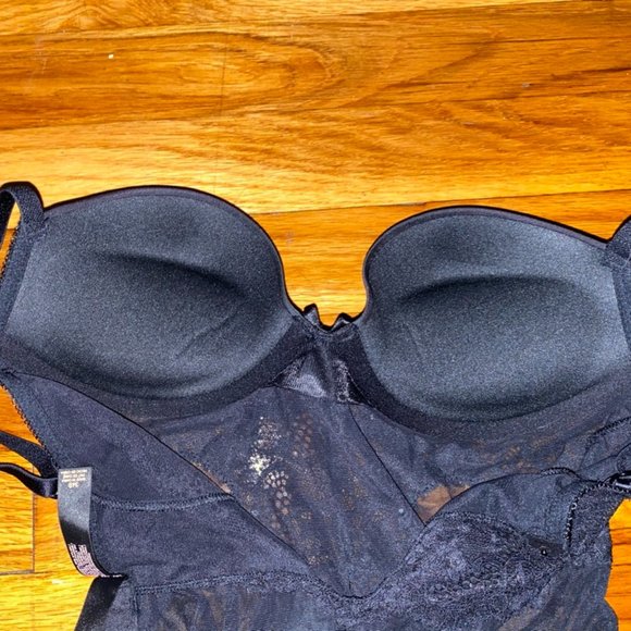 LAST CHANCE -SEXY!! Victoria Secret Black Lace Pushup Camisole 34B - Picture 6 of 7